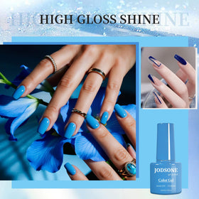 JODSONE glossy top coat swatch showing high-shine protective finish