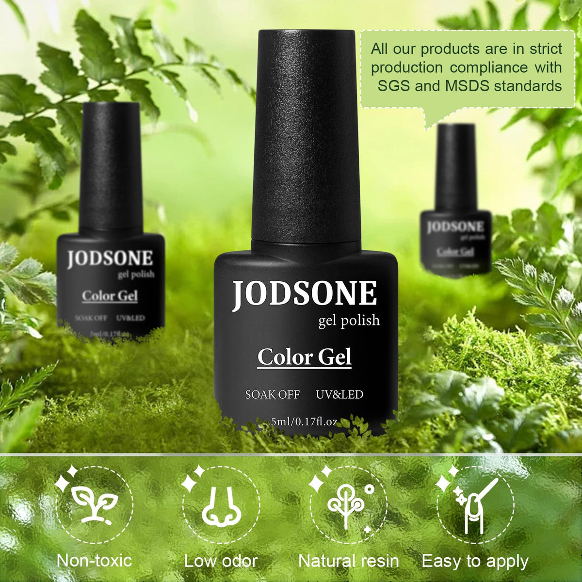JODSONE LED nail lamp with timer, cures polish quickly and evenly