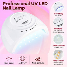 JODSONE lamp curing nails in use for faster drying benefit