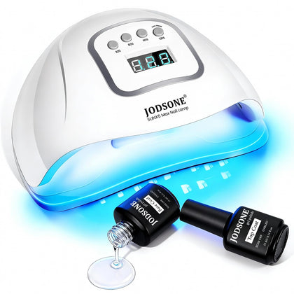 JODSONE lamp front view showing compact design and fast curing benefit