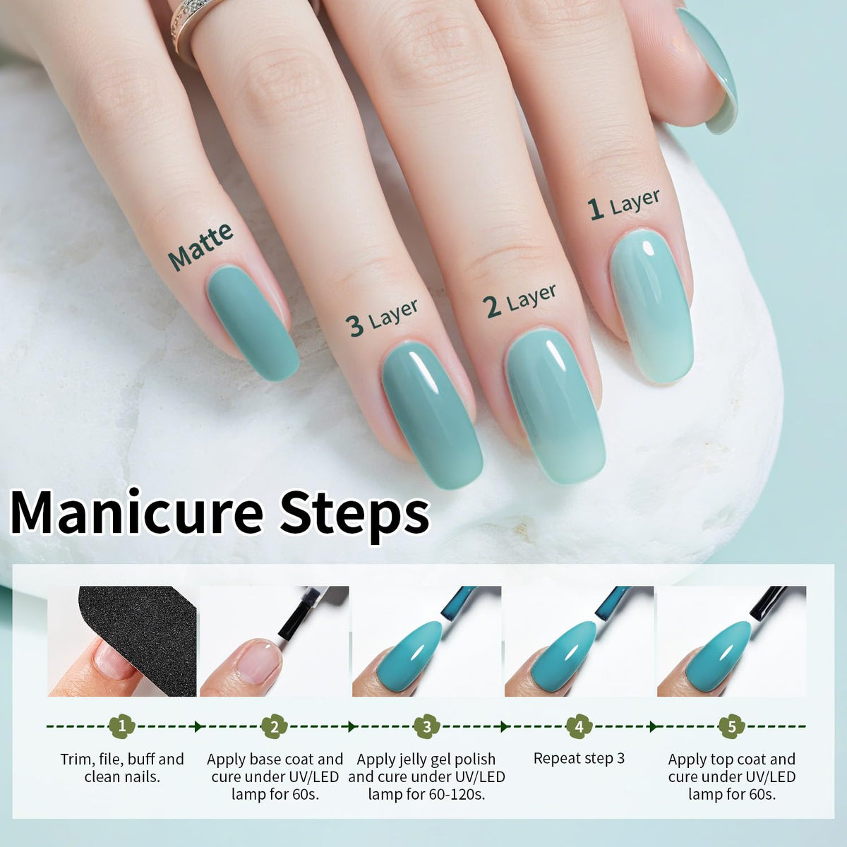 JODSONE lifestyle shot of at-home manicure illustrating easy professional results