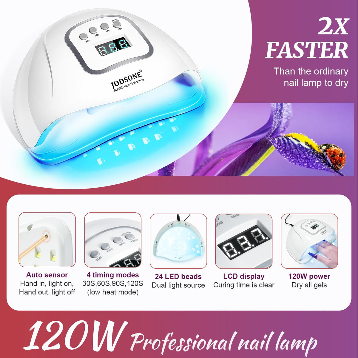 JODSONE manicure tools laid out for easy home salon use