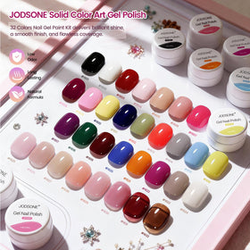 JODSONE matte and glossy top coats bottles demonstrating finish options