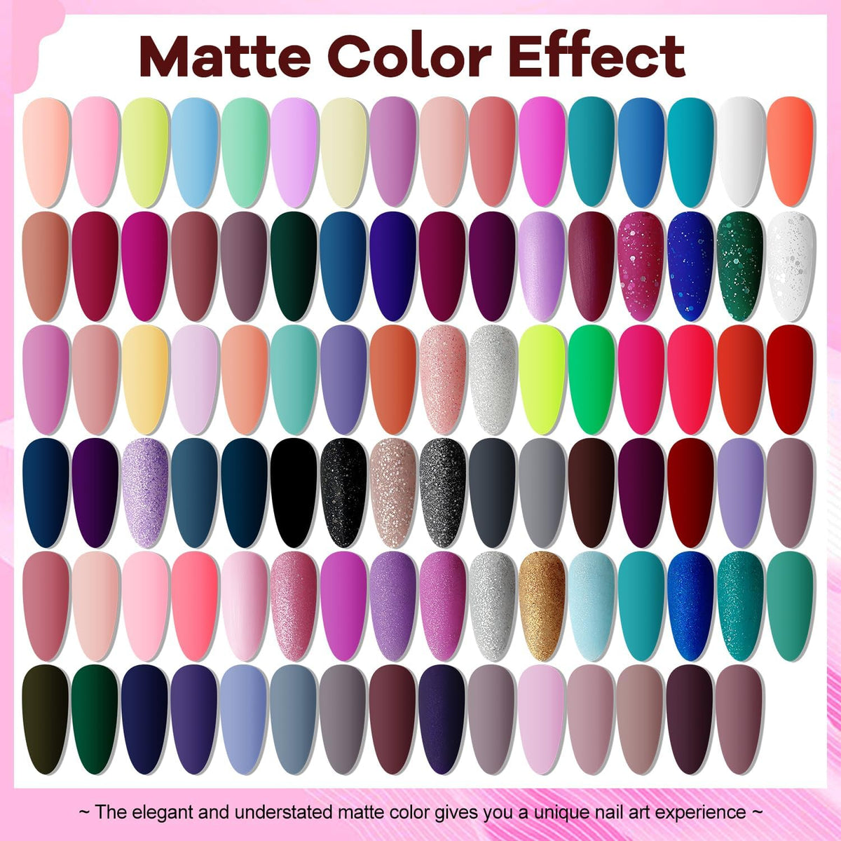 JODSONE matte and shine swatches showing finish options