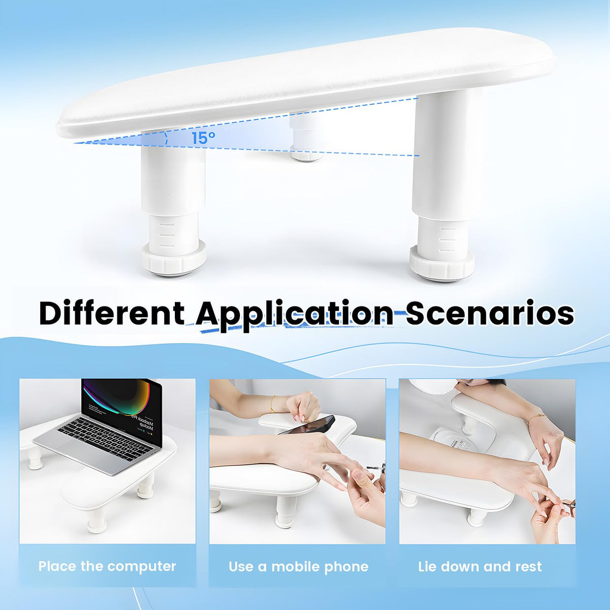 JODSONE non-slip base detail ensuring stability during manicure service
