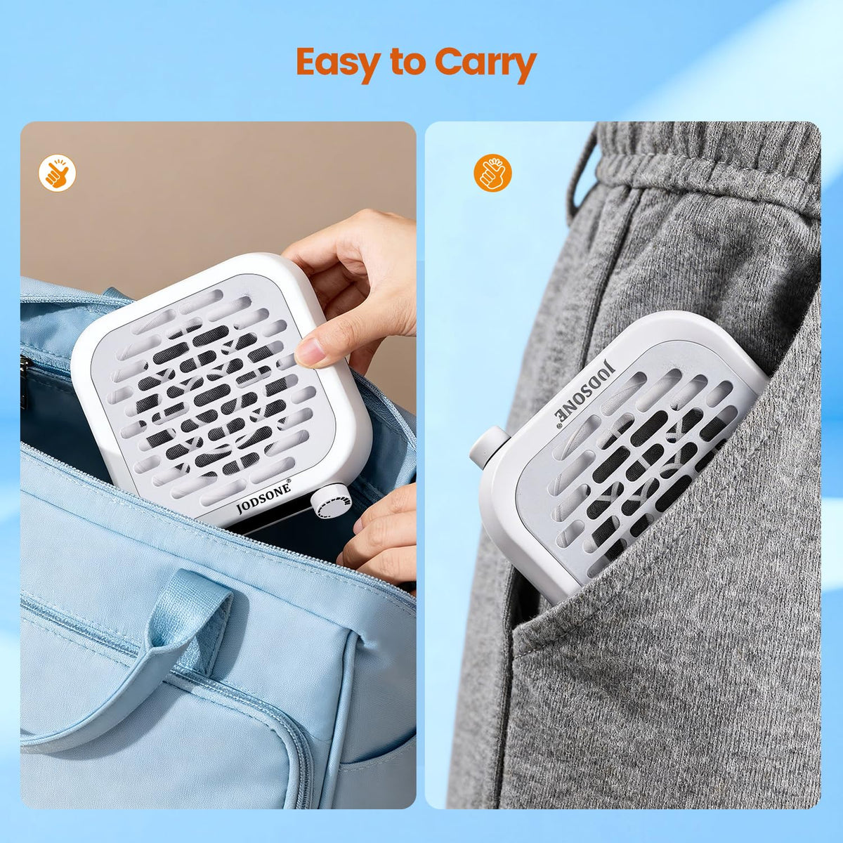 JODSONE side ventilation holes illustrating heat dissipation for longer use