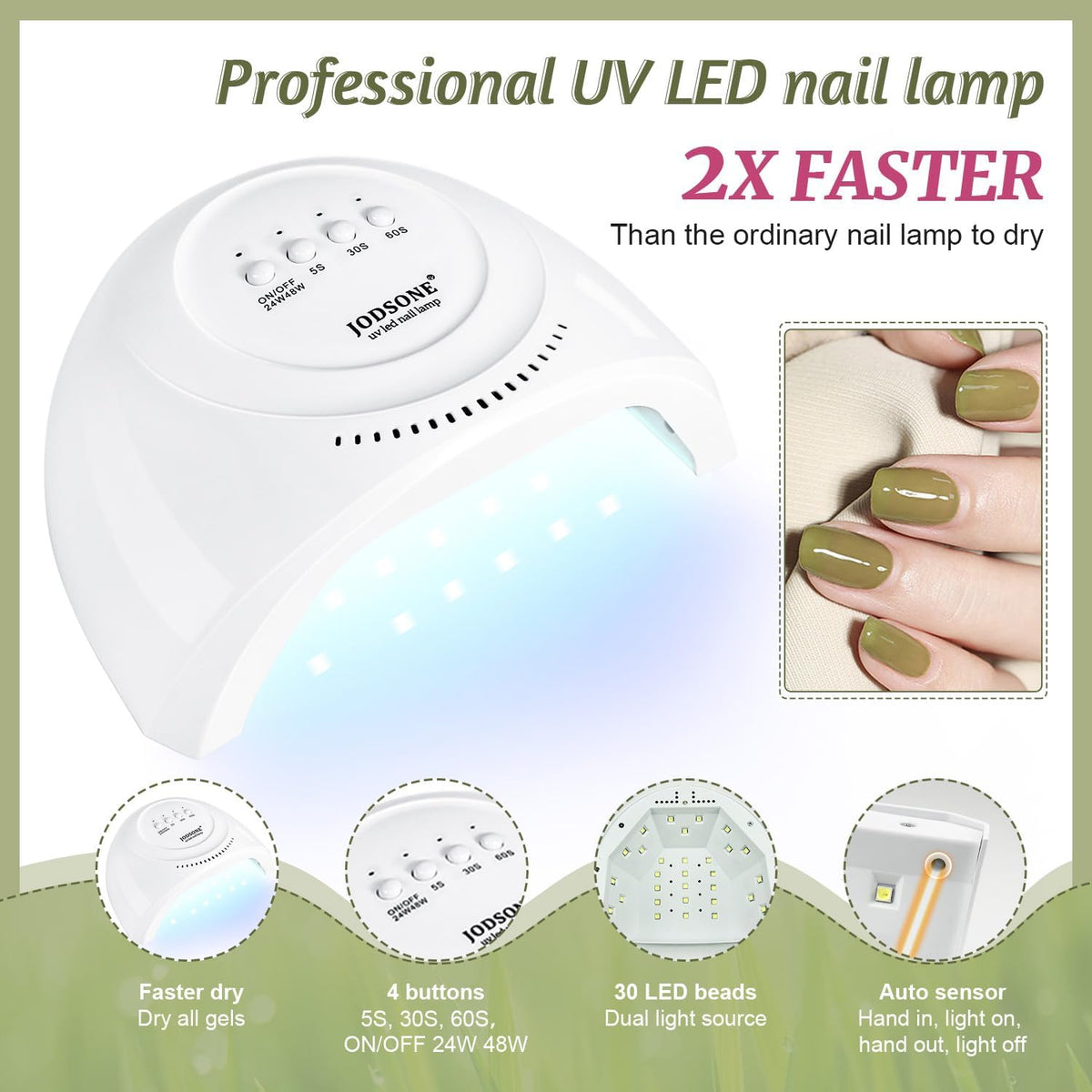 JODSONE included nail tools laid out for efficient at-home use