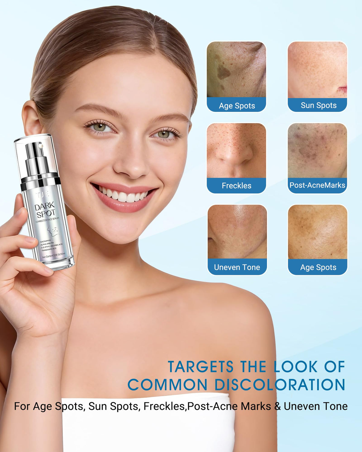 joefuud application on neck and hands showing targeted use and even tone benefit