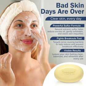 JOESOEF product label and ingredients panel visible for dermatologist-developed formula