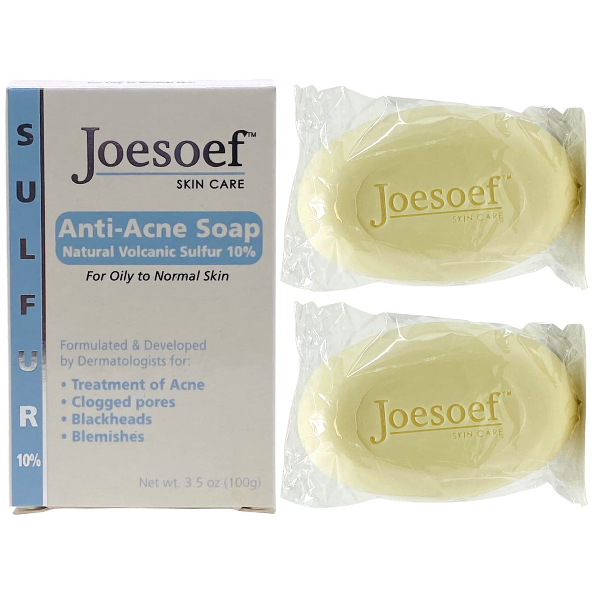 JOESOEF SKIN CARE macro shot of salicylic and sulfur elements emphasizing clarity