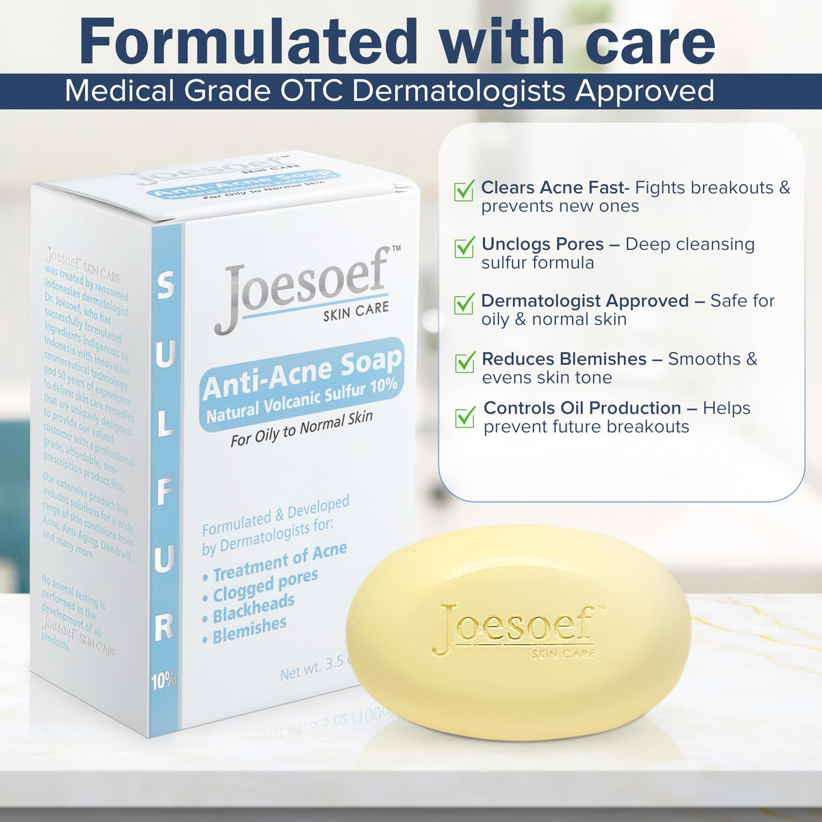 JOESOEF soap lather close-up showing gentle cleansing texture