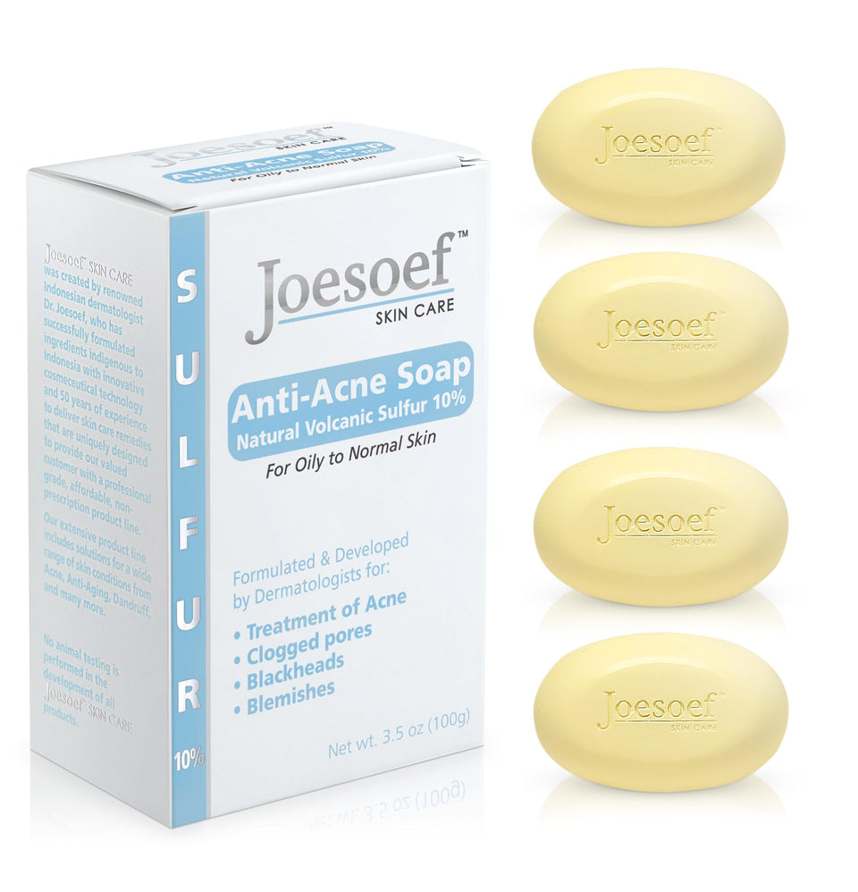 JOESOEF front packaging showing four 100g bars and product name benefit