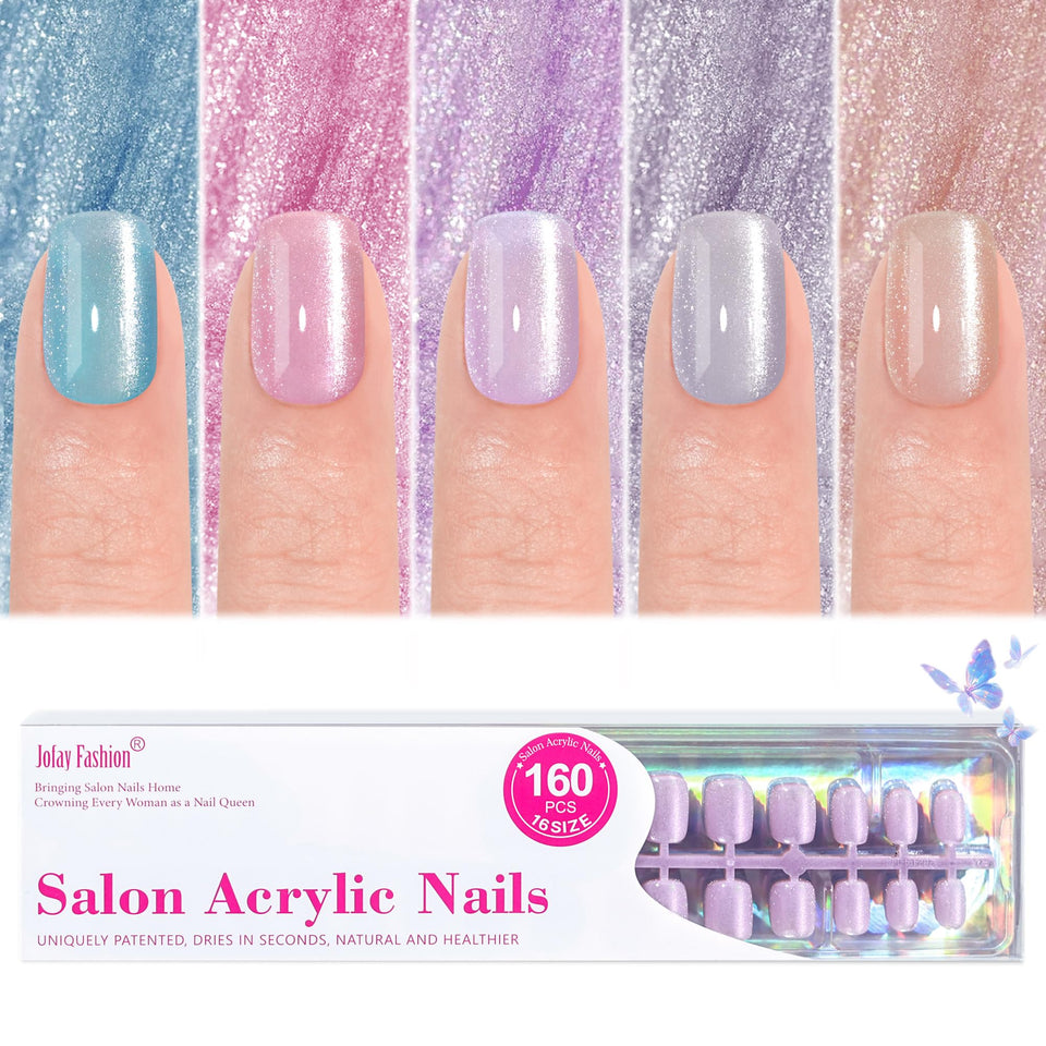 Jofay Fashion front packaging displaying 160-piece valentines press-on nail kit benefit quick styling