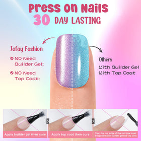 Jofay Fashion mixed-designs flatlay showing five ombre styles for easy mix-and-match
