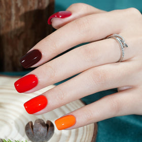 Jofay Fashion close-up of soft gel finish highlighting smooth shine and natural appearance