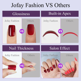 Jofay Fashion tapered cuticle edge detail demonstrating natural fit and comfort