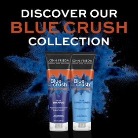 John Frieda product label highlighting features and gentle formula
