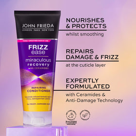John Frieda conditioner cream texture close-up for smoothness