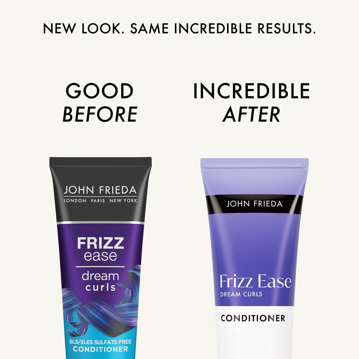 John Frieda back label close-up displaying ingredients and usage benefits