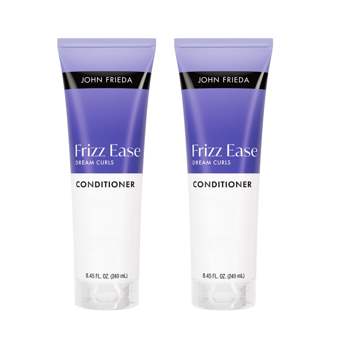 John Frieda front packaging showing conditioner and clear brand benefit