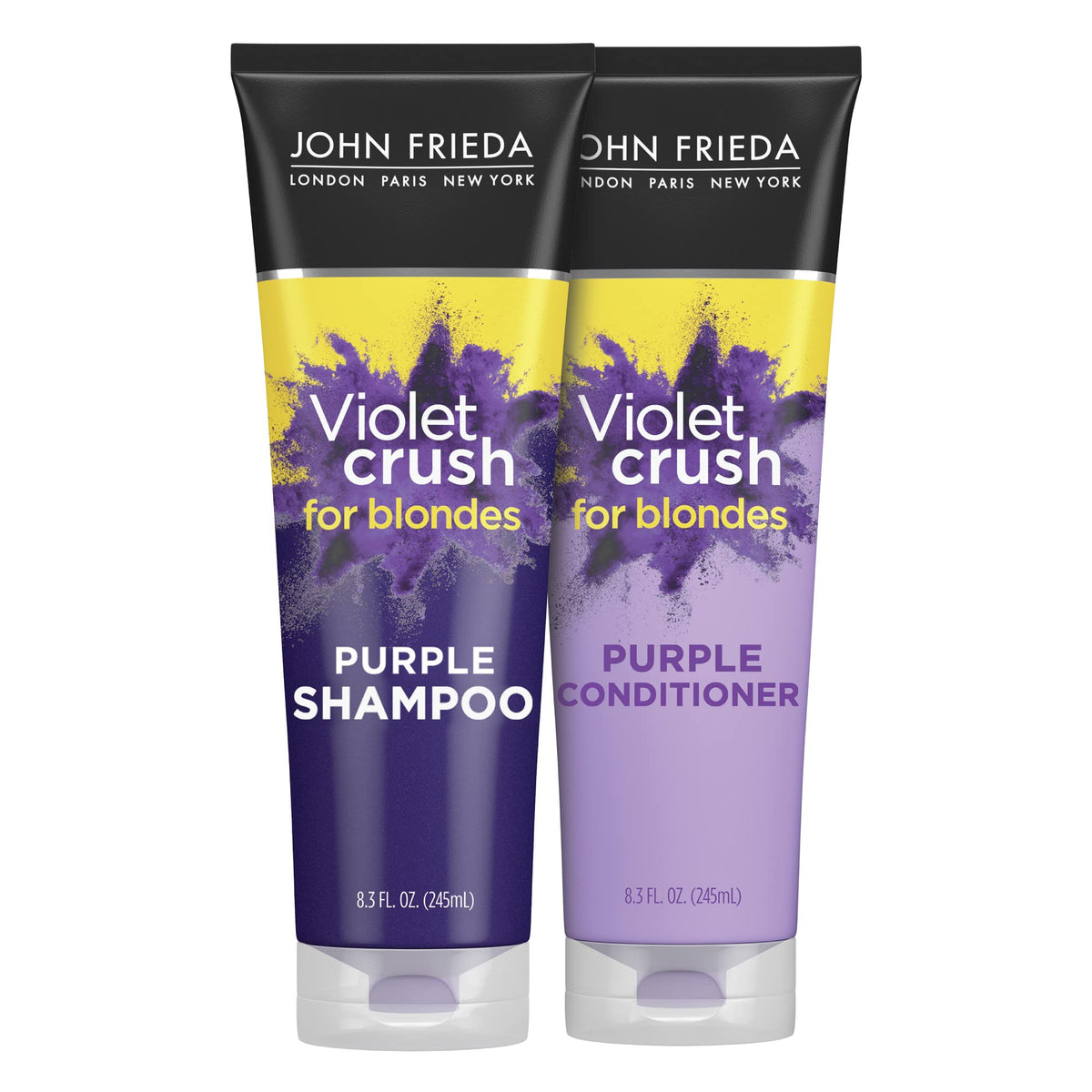 John Frieda front packaging showing both bottles and cool-bright benefit