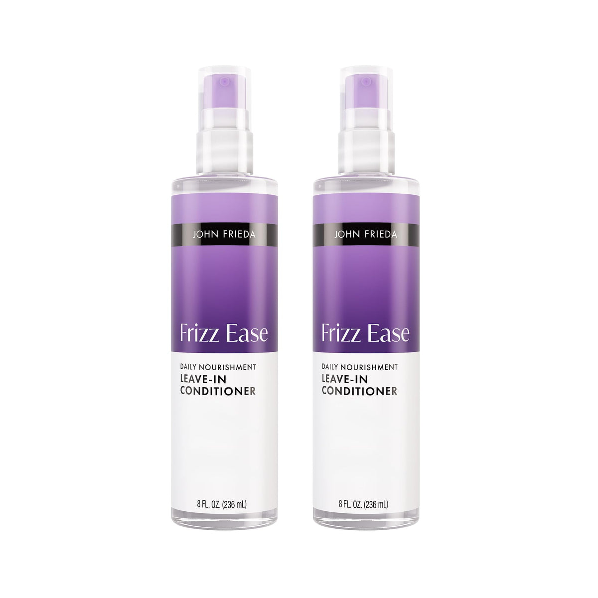 John Frieda front packaging showing the leave-in spray and benefits