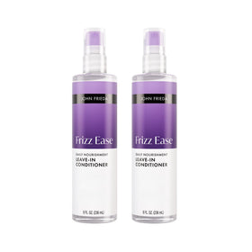 John Frieda front packaging showing the leave-in spray and benefits