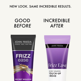 john frieda close-up of cream texture on white background highlighting smoothing formula and lightweight hydration