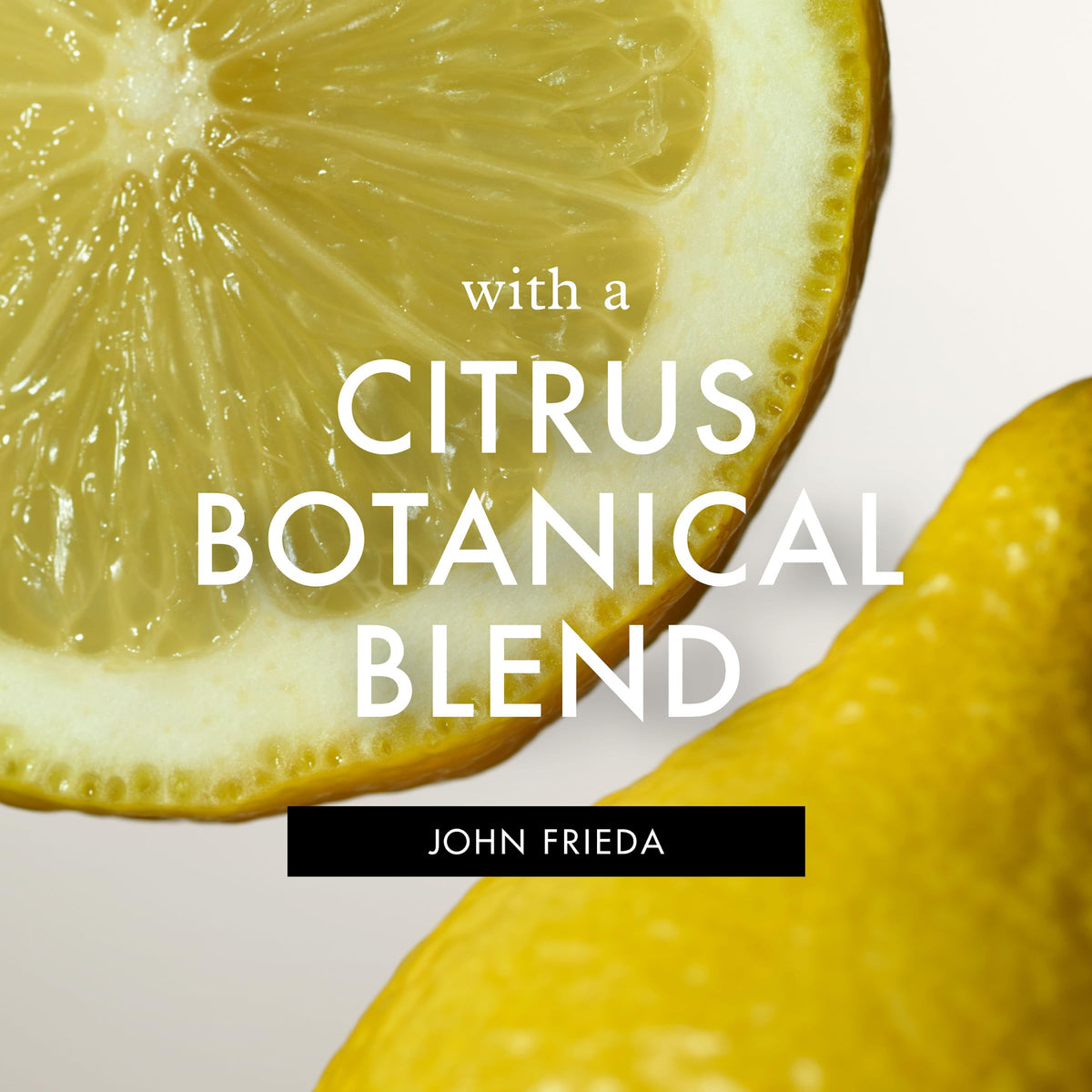 John Frieda bottles in shower being applied for everyday brightening