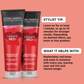 John Frieda bottle cap and texture close-up demonstrating smooth, lightweight formula
