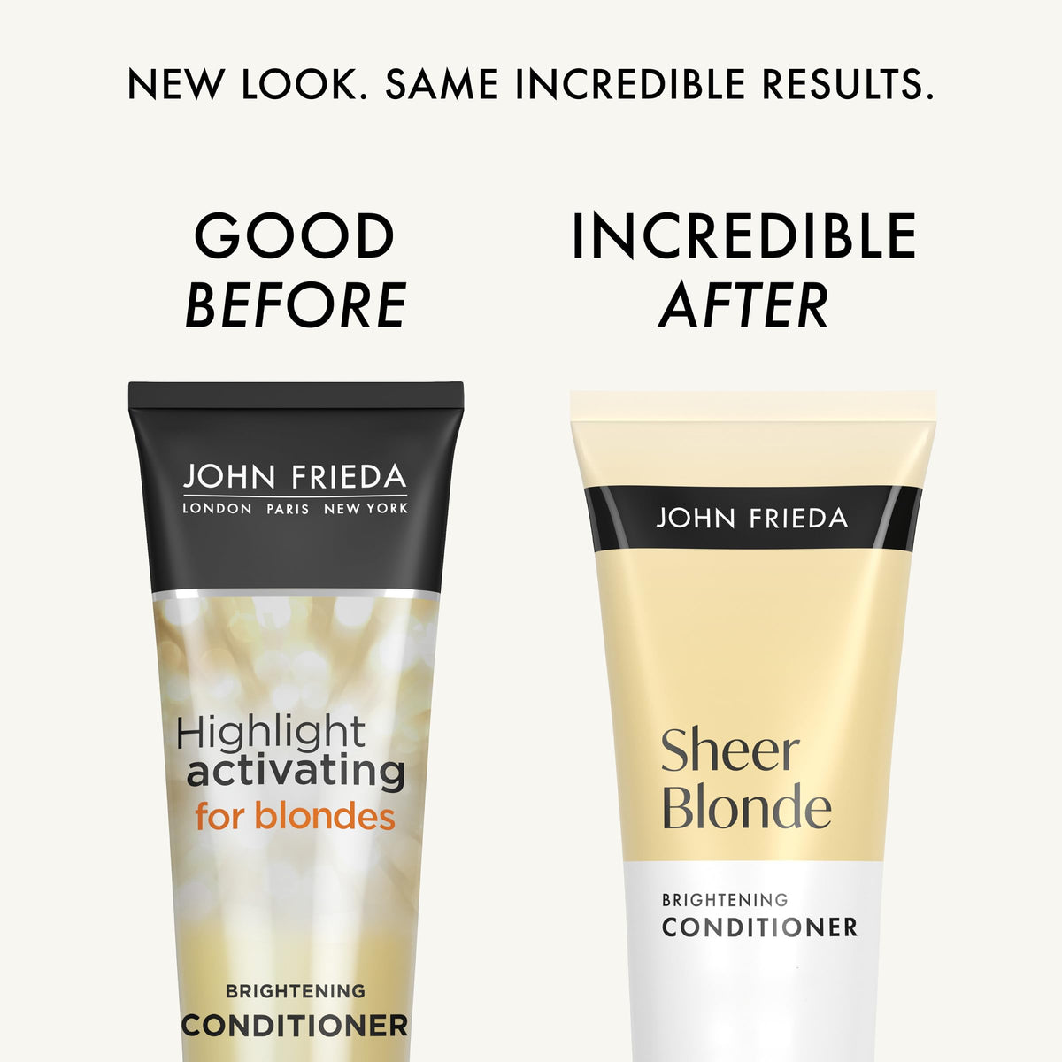 John Frieda back label with ingredient list and usage instructions