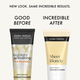 John Frieda back label with ingredient list and usage instructions