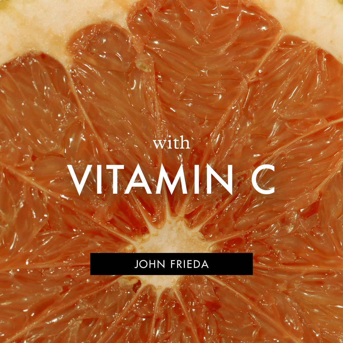John Frieda vegan and cruelty-free badge signifying ethical formula
