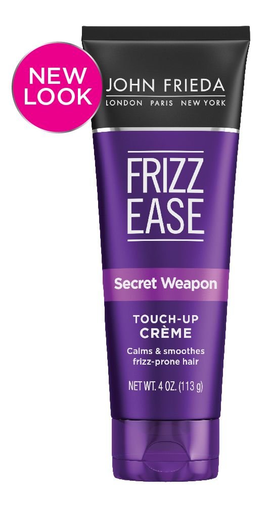 John Frieda texture close-up of cream smoothing dry hair