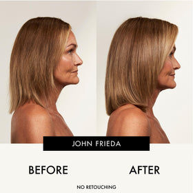 John Frieda after wash hair results showing fuller, visibly plumped strands