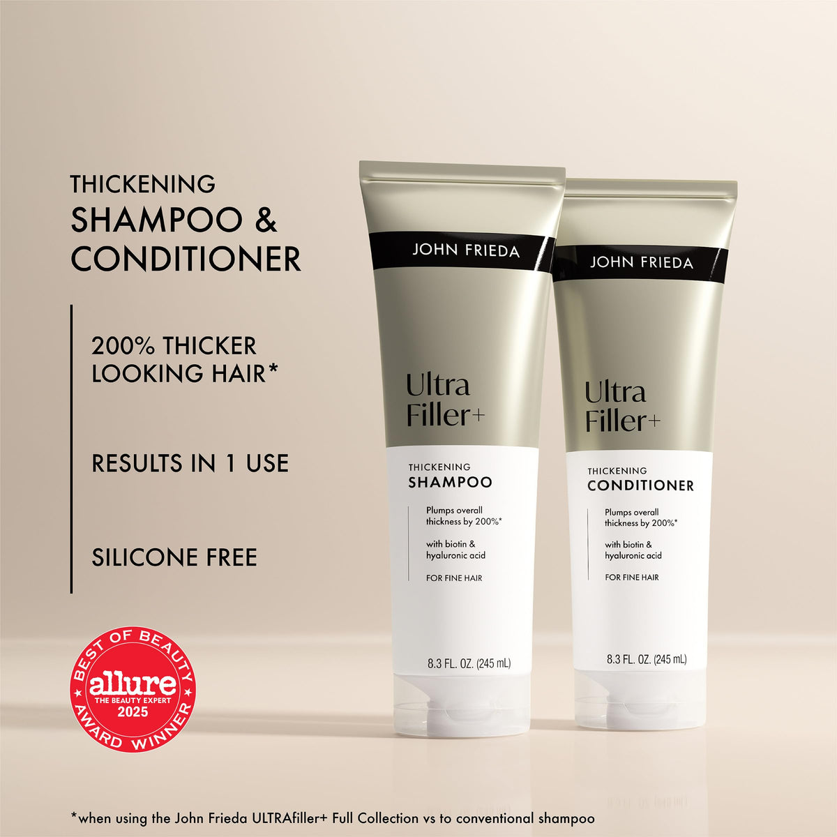 John Frieda conditioner cream close-up hydrating fine hair without weight