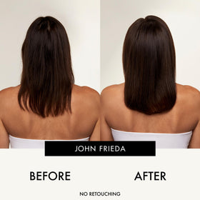 John Frieda bottles in-shower use showing effective lather and rinse