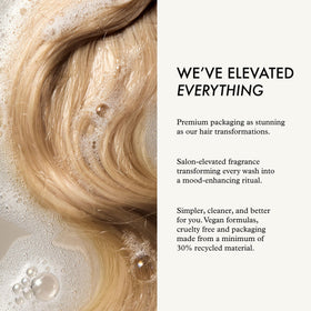 John Frieda violet conditioner cream close-up, moisturizes and detangles blonde hair