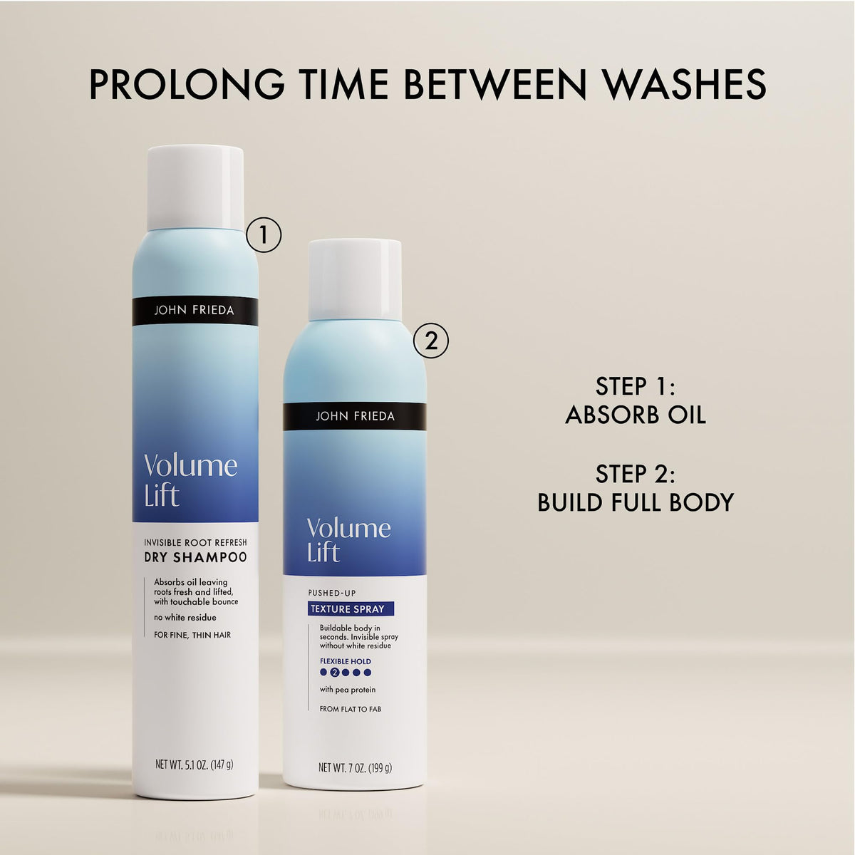 John Frieda used in a morning routine with a brush showing quick styling convenience
