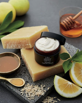 john masters organics open jar showing creamy paste texture for easy application benefit