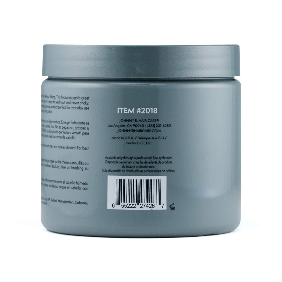 JOHNNY B. gel texture close-up highlighting non-greasy hydration