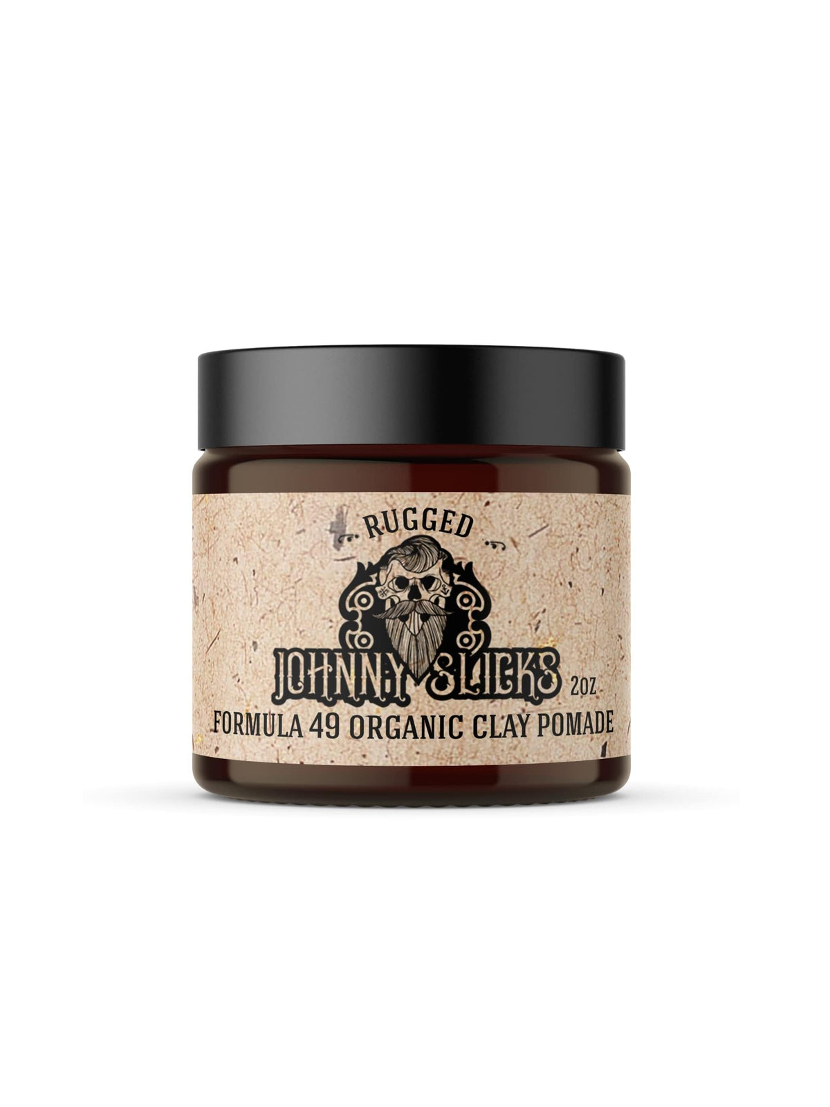 Johnny Slicks jar front view showing product label and firm hold benefit