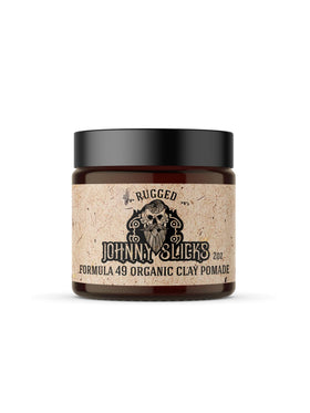Johnny Slicks jar front view showing product label and firm hold benefit
