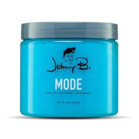 JOHNNY B. Mode front jar showing label and size for product recognition and value