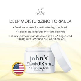 John's cream texture close-up illustrating rich non-greasy absorption