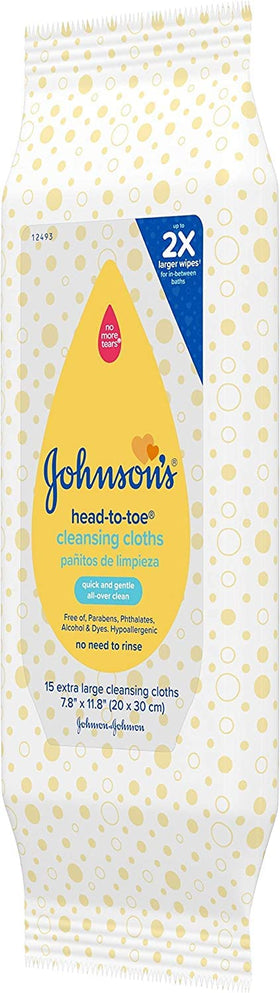 Johnson & Johnson open pack with a visible cloth for easy access and quick use