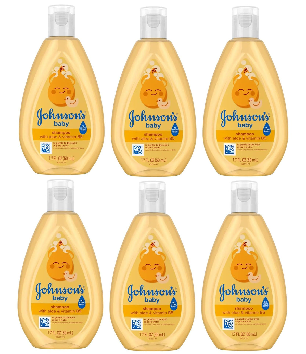 Johnson's Baby front packaging showing travel-size bottles and gentle formula benefit