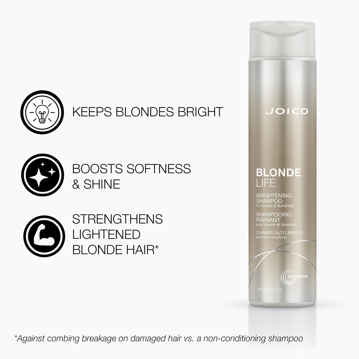 Joico conditioner open cap showing creamy texture for detangling