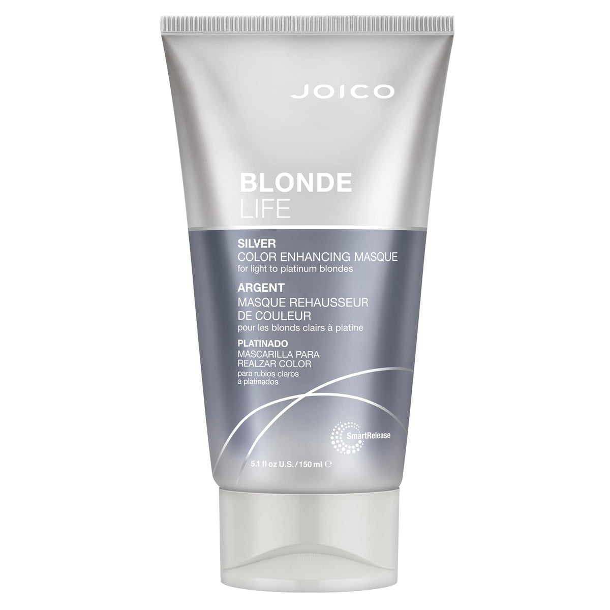 Joico masque front packaging showing silver tub and brand for salon-quality results