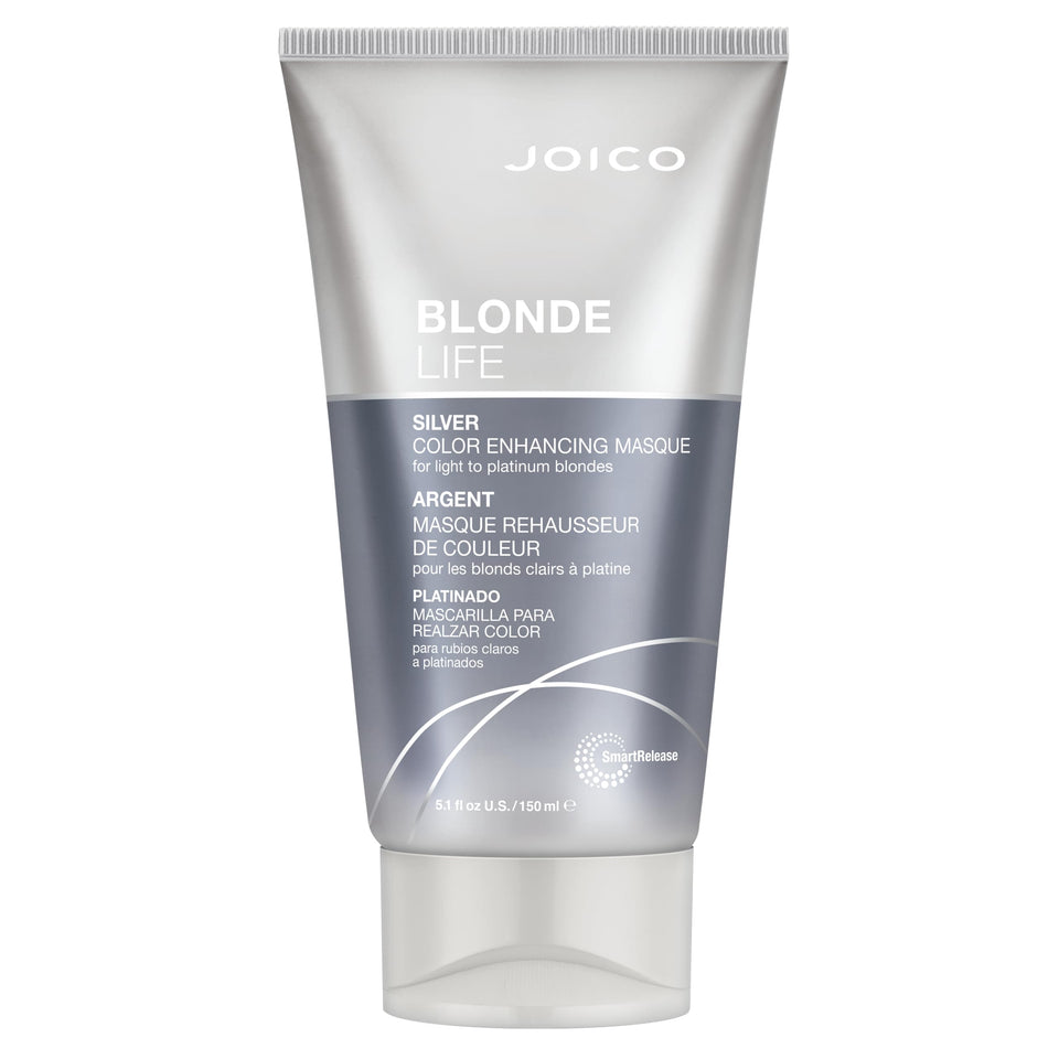 Joico masque front packaging showing silver tub and brand for salon-quality results